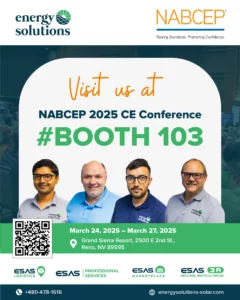 Meet ESAS at NABCEP 2025 CE Conference – Booth #103! 2 NABCEP CE CONFERENCE 2025, Booth 103 Exhibitor ESAS